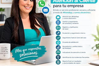 gestionaré la atención al cliente de tu empresa por whatsapp y email
