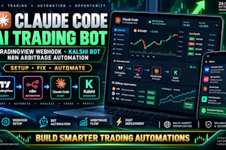setup claude code ai trading bot tradingview webhook kalshi bot n8n arbitrage