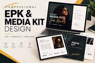 design epk social media kit press kit one sheet channel art speaker kit