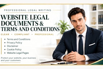 draft website privacy policy terms and conditions and gdpr compliance