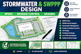 design stormwater swppp npdes erosion control and grading plans