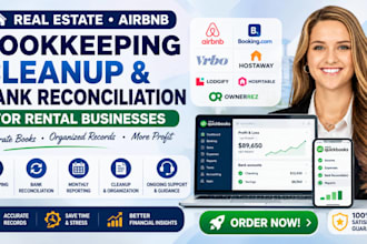 real estate airbnb quickbooks online bookkeeping cleanup and bank reconciliation
