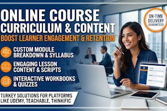 write online course curriculum, course content writing and lesson scripts