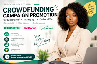 crowdfunding campaign promotion for kickstarter indiegogo gofundme promotion