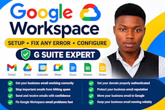 setup, configure and fix google workspace g suite business email