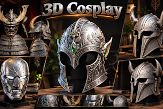 create custom 3d cosplay models, armor, helmet and masks