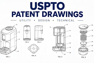 create uspto provisional patent drawings and patent illustrations