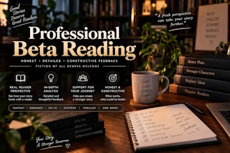 beta read your book and provide constructive feedback
