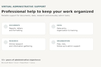 be your virtual assistant for administrative tasks
