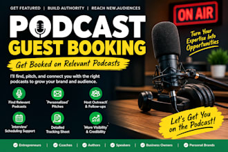 find podcasts and pitch you as a guest for interviews