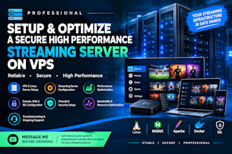 setup and optimize a secure high performance streaming server on vps