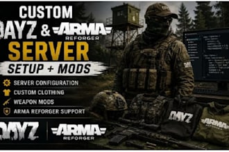 build custom dayz and arma reforger server setup mods and clothing