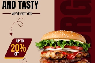design professional food poster flyer and food advertisement