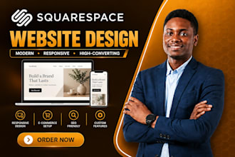build squarespace website, design or redesign, wix square space landing page