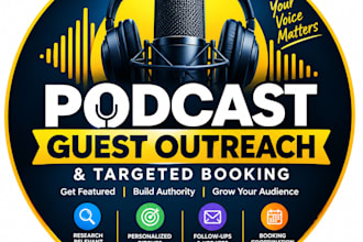 do podcast guest outreach and targeted podcast booking
