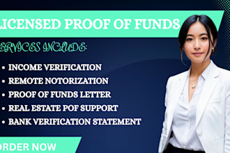 prepare proof of funds for funding real estatecpa letter and income verification