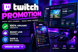 promote your twitch livestream to increase organic viewership and engagement