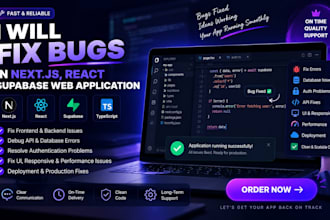 fix bugs in nextjs react supabase web application