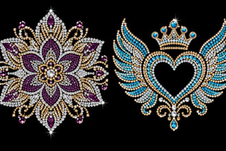 bulk rhinestone design for t shirts and apparel