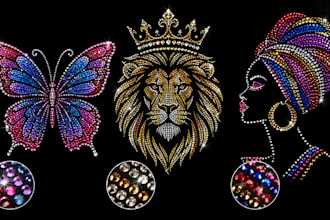 create rhinestone design and rhinestone template