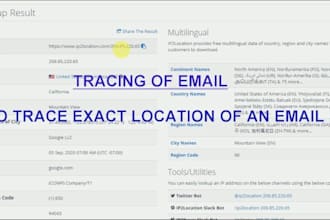 trace and find email owner info, phone number lookup and location trace as pi