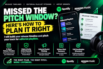 build your release timeline and pitch your track for editorial playlists