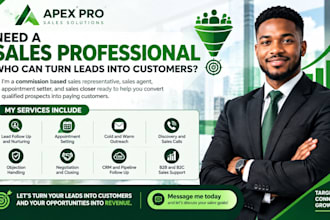 be your commission based sales closer and appointment setter
