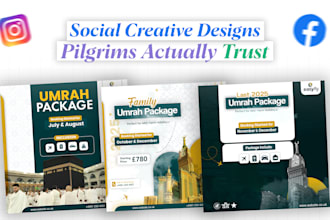 design social media posts for umrah and hajj agencies