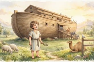create bible story illustration and christian children book art