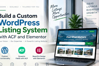 build a custom wordpress listing system with acf and elementor
