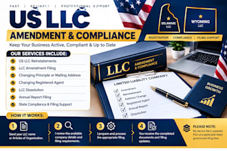 do US llc or corp reinstatement, amendment , dissolution