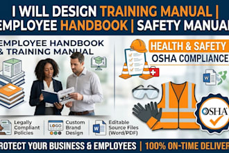 design training manual employee handbook safety manual health and safety osha