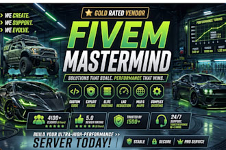 develop custom fivem nui interfaces, huds, and modern web menus,
