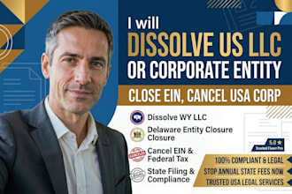 dissolve US llc, cancel corporate ein, and file llc dissolution