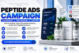 solve peptide ads issues run fb ig tiktok social media ads campaign peptide ads