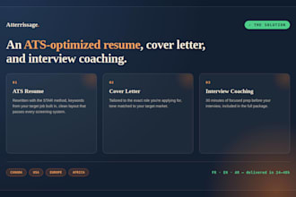 write an ats optimized resume and cover letter in english or french