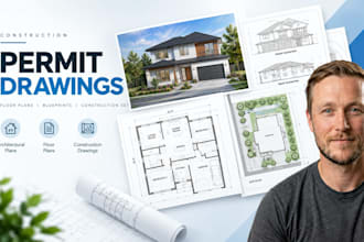 create construction permit drawings, floor plans and blueprints