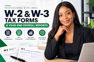 prepare and efile w2 and w3 tax forms and year end payroll reports