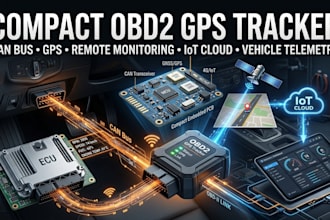 design compact obd2 gps tracker with can communication and remote monitoring