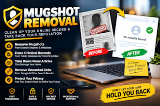 help clean up unwanted mugshot and public search results