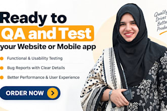 qa test and review website and app with UI UX and functionality testing
