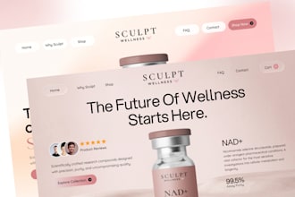 design a peptide supplement wordpress ecommerce website