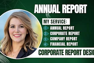 design a professional annual report and cooperate report
