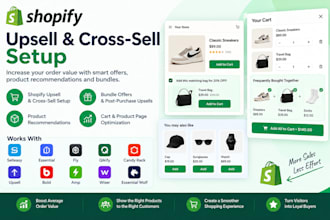 setup shopify upsell cross sell selleasy essential fly qikify candy rack upsell