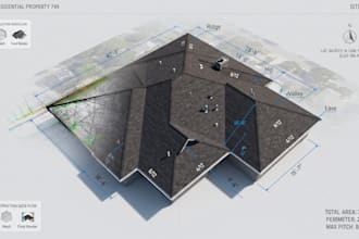 develop roof and terrain 3d reconstruction and measurement software