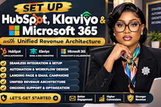 set up hubspot klaviyo microsoft 365 with unified revenue architecture
