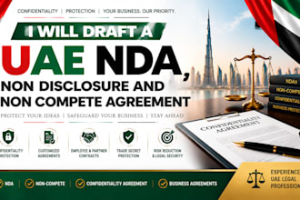 draft a uae nda non disclosure and non compete agreement