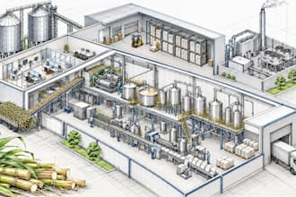 design sugar processing facility floor plans and industrial cad blueprints