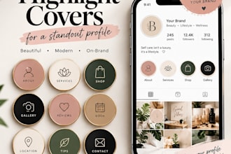 design premium instagram highlight covers for your brand