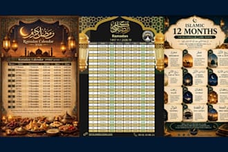 design 2027 islamic hijri arabic urdu ramadan calendar, and planner